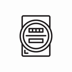 electric meter icon vector sign