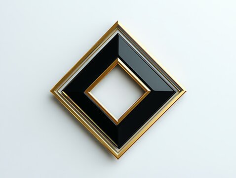 Elegant minimalist logo using black and gold with sleek geometric elements on white