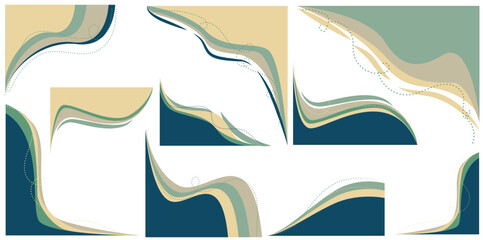 Wall Mural - Wave Corner Set