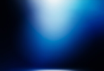 Leinwandbilder - Dark grainy texture background with a blue gradient from light to dark.  Soft light emanates from the top creating a textured backdrop.