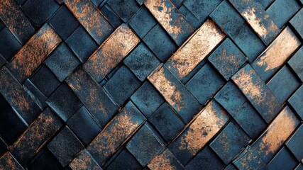 Poster - Intricate patterns emerge from woven textures showcasing a unique blend of colors and materials. Generative AI