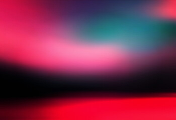 Aufkleber - Grainy background texture with a vibrant gradient of pink, teal, and red hues. Soft, blurred, and abstract design.