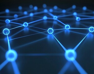 Poster - Exploring Network Connections: Nodes and Links in a Digital Web, Illuminating Data Flow and Interconnectivity Globally.