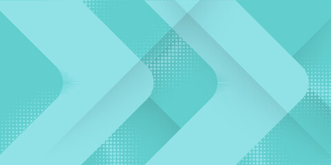 Poster - bright colorful abstract geometric background with green turquoise gradient color combination. simpl
