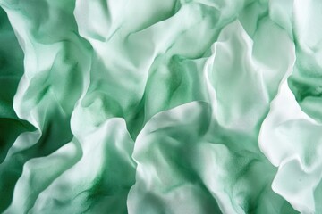 Poster - A close-up view of a piece of green and white fabric, suitable for use in textile or interior design projects
