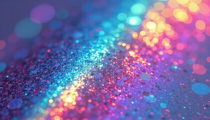 Wall Mural - Shimmering holographic foil, multicolor blend, light, color