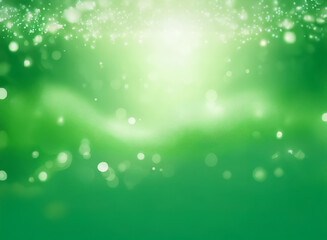 Wall Mural - blurred green backdrop with bright bokeh effect, creating a fresh, luminous, and vibrant atmosphere.