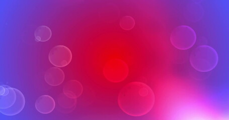 Poster - Image of glowing light spots moving over purple background