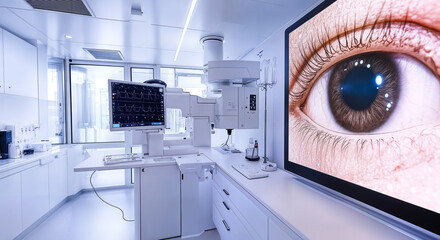 Poster - Advanced Optical Technology in Modern Medical Lab with Digital Eye Imaging Equipment for Precision Diagnosis