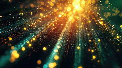 Aufkleber - A close-up shot of a blurry background with soft lights, great for use in creative concepts or as a textured element