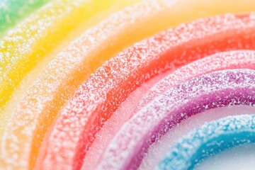 Poster - A close-up shot of a colorful rainbow candy with a vibrant hue