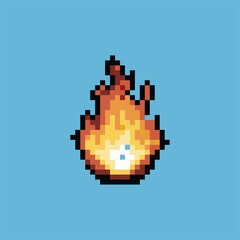 pixel art flame vector illustration