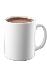 Poster - A cup of hot chocolate on a clean white surface