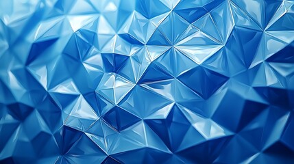 Aufkleber - Abstract blue low-poly background texture