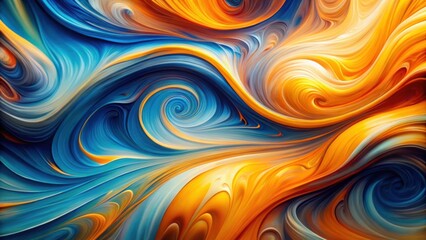 Wall Mural - Abstract swirling vortex of vibrant hues and dynamic motion, showcasing a captivating interplay of colors and textures creating a mesmerizing visual experience