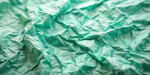 Aufkleber - Abstract Teal Creased Paper Texture A Close-Up Study of Wrinkles and Folds in a Smooth, Soft Material
