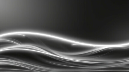 Poster - Elegant curves of light on a dark gradient background generate dynamism