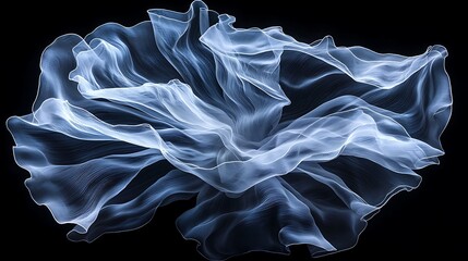 Poster - Flowing fabric, dark studio, abstract swirl, elegant design, textile backdrop