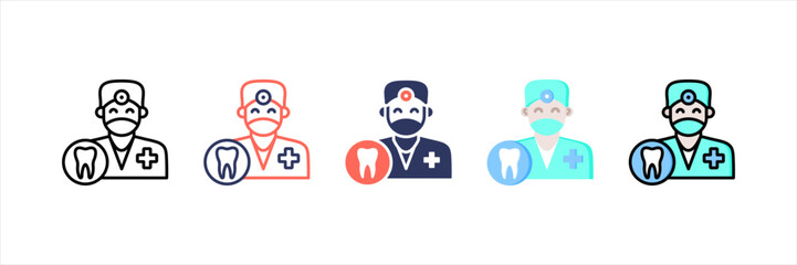 Canvas Print - Dentist Multistyle Icon Set