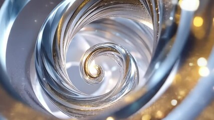 Poster - swirling brilliance in a fantastical vortex with shimmering light and depth. generative ai