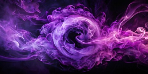 Poster - Abstract Swirling Purple and Pink Smoke Design with Dynamic Flow and Ethereal Texture