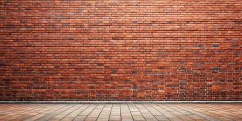 Aufkleber - Rustic Brick Wall Background with Smooth Stone Floor Ideal for Design Projects and Mockups