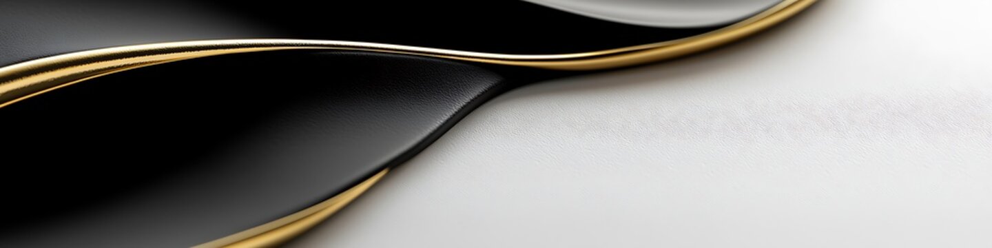 Sophisticated luxury logo design with black and gold details on a crisp white surface
