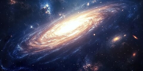 Wall Mural - deep blue galaxy