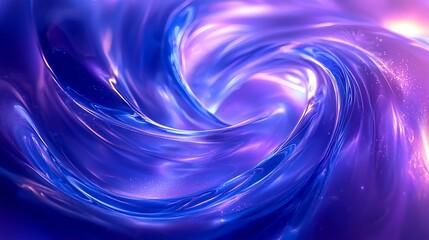 Aufkleber - Swirling vibrant purple blue liquid, cosmic background, abstract art, website design