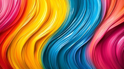 Poster - colorful abstract paint swirls, vibrant background, design texture
