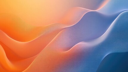 Poster - A soft gradient abstract background transitioning from deep blues to bright oranges, evoking feelings of calm and warmth, ideal for modern design applications.