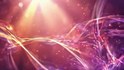 Poster - Ethereal Light Trails, Abstract Glowing Particle Animation Backdrop
