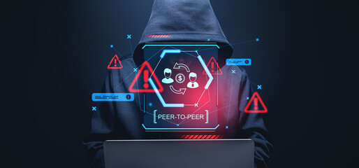 Poster - Cybersecurity threat in peer-to-peer transactions.