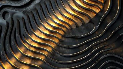 Poster - Artistic patterns create a mesmerizing visual melody in a beautifully lit space showcasing modern design concepts. Generative AI