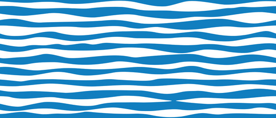  Seamless pattern, wavy lines, sea waves stylization, vector background	
