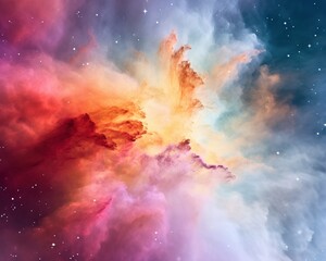 starburst nebula background graphic for space, sky, science, and fantasy themed presentation