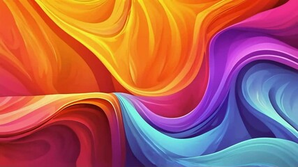 Poster - vivid spectrum, dynamic abstract flowing colors for creative backgrounds