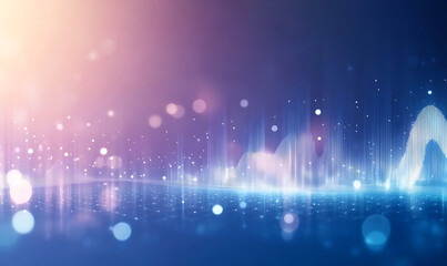 Wall Mural - abstract sound wave background-generative ai