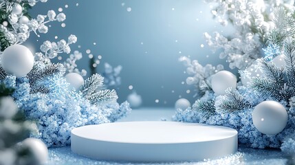 Poster - Winter wonderland product display platform