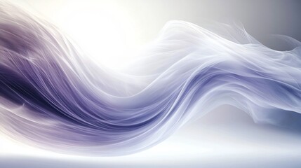 Wall Mural - Abstract swirling fabric waves gently flow in soft light. AI Generated