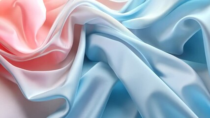 Poster - Gentle waves of silk intertwining in soft hues create a serene visual harmony in a tranquil setting. Generative AI