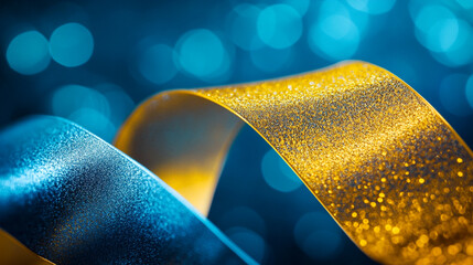 Poster - Colorful ribbons create a shimmering display for celebrations and events