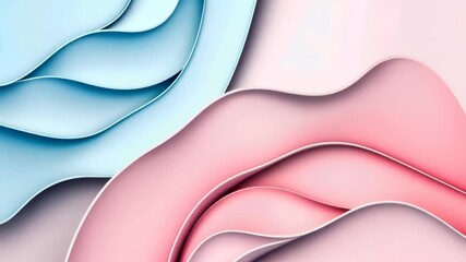 Poster - Discover the beauty of pastel waves flowing gracefully in an artful composition at a serene creative space. Generative AI
