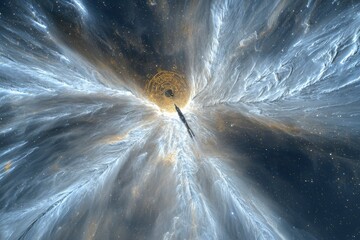 Wall Mural - celestial wings a cosmic nebula's embrace