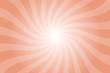 Aufkleber - Abstract orange background with rays retro starburst rays. Dark salmon orange sunburst background vector illustration pattern beam rays. Spiral radial striped backdrop. Vector illustration.
