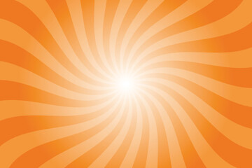Leinwandbilder - Abstract orange background with rays retro starburst rays. Deep orange sunburst background vector illustration pattern beam rays. Spiral radial striped backdrop. Vector illustration.