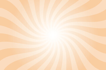 Aufkleber - Abstract orange background with rays retro starburst rays. Light copper orange sunburst background vector illustration pattern beam rays. Spiral radial striped backdrop. Vector illustration.