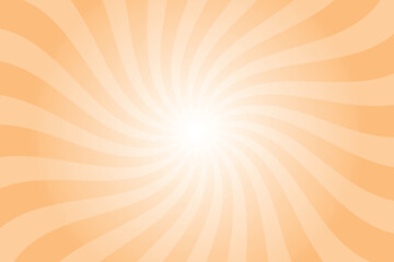 Aufkleber - Abstract orange background with rays retro starburst rays. Mellow orange sunburst background vector illustration pattern beam rays. Spiral radial striped backdrop. Vector illustration.