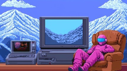 Poster - Vibrant Pixel Art Canvas, a colorful display of retro-inspired 16-bit graphics, showcasing intricate designs and nostalgic themes, perfect for gaming enthusiasts and art lovers.