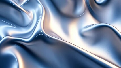 Poster - Flowing metallic fabric glistens under soft light in a mesmerizing display of texture and color. Generative AI